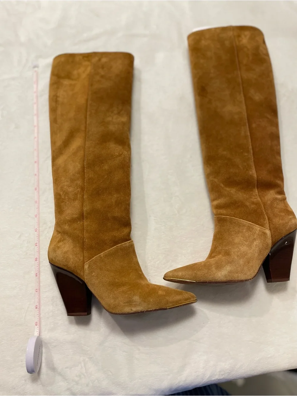 Tory Burch “Lila” Tan Suede Knee-high Boot Size 6